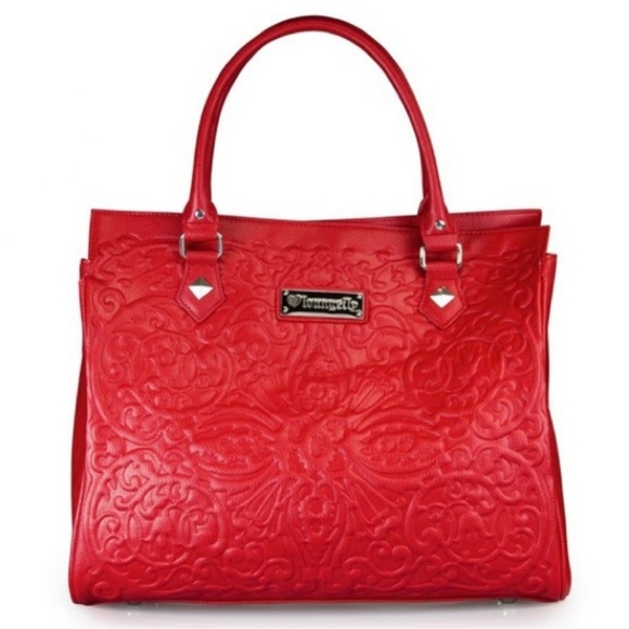 Red Embossed Loungefly tote - Picture 3 of 8